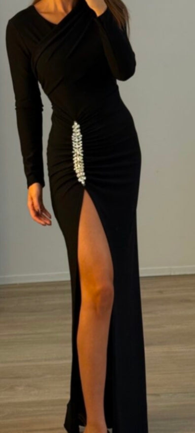 VESTIDO DE LUX: COLORES , BURDEOS, NEGRO Y PETROLEO