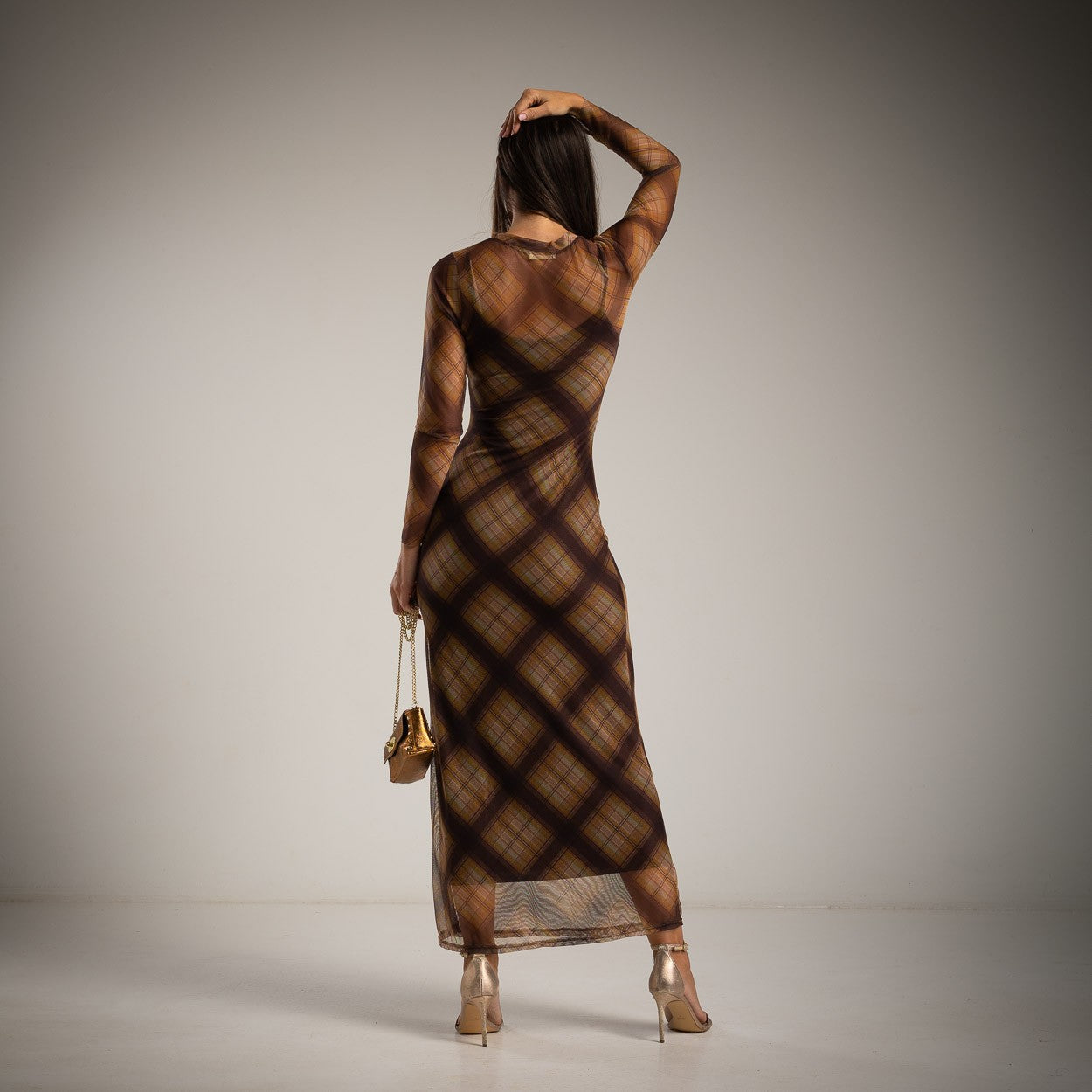 VESTIDO TUL+FORRO ROMBOS