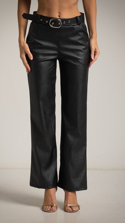 PANTALÓN ECOPIEL+CINTURÓN