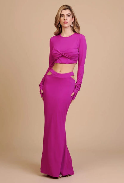 CONJUNTO TOP Y FALDA