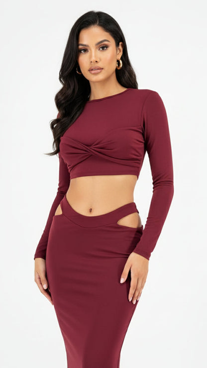 CONJUNTO TOP Y FALDA