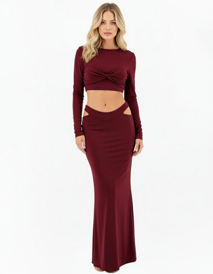 CONJUNTO TOP Y FALDA