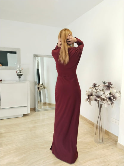 VESTIDO DE LUX: COLORES , BURDEOS, NEGRO Y PETROLEO