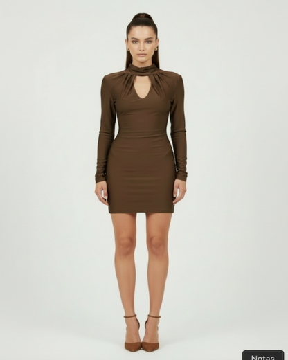VESTIDO MILAN CHOCOLATE
