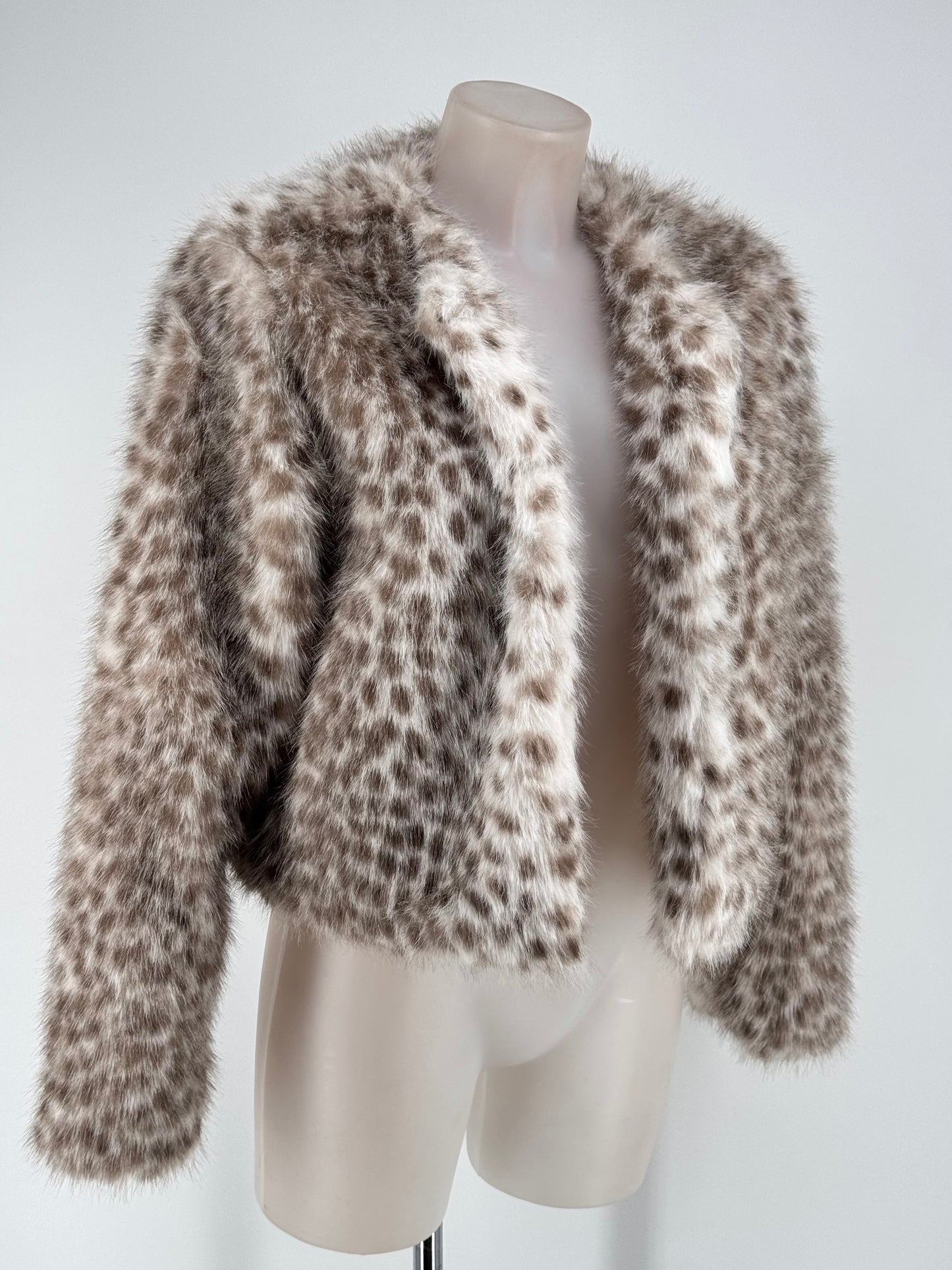 CHAQUETA PELO ANIMAL BEIGE