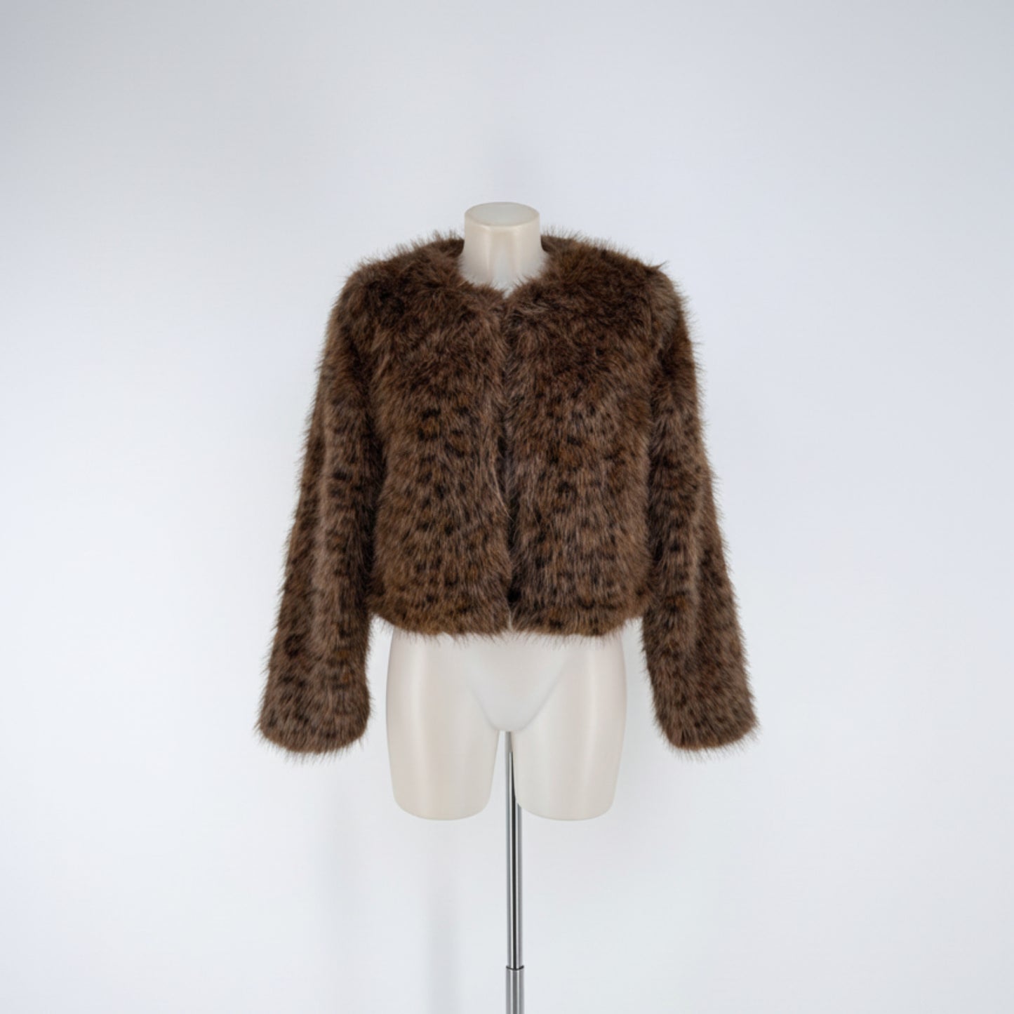 CHAQUETA PELO ANIMAL MARRON