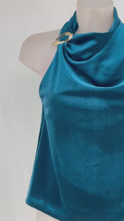 TOP TERCIOPELO BROCHE