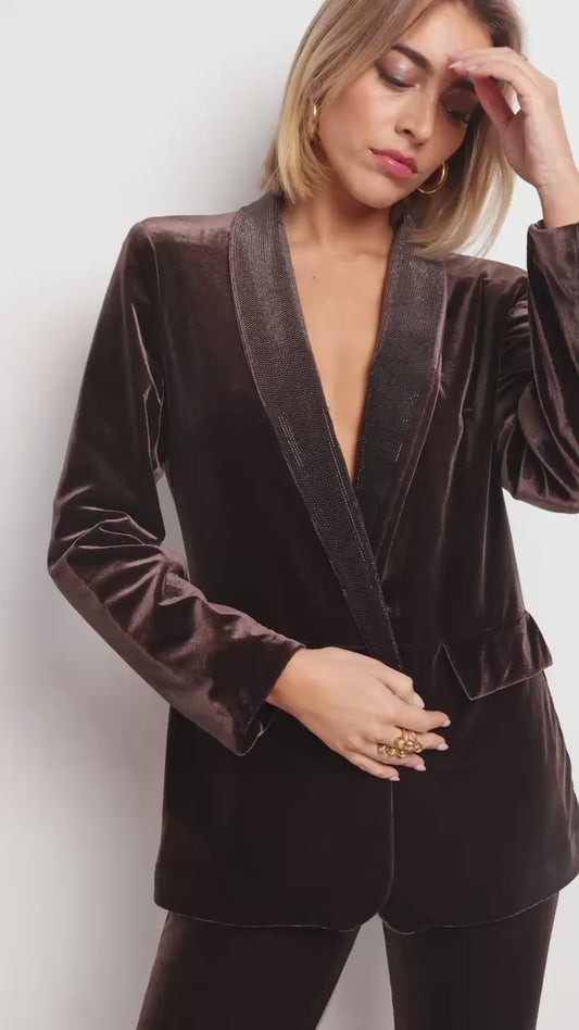 CHAQUETA TERCIOPELO CON BRILLOS